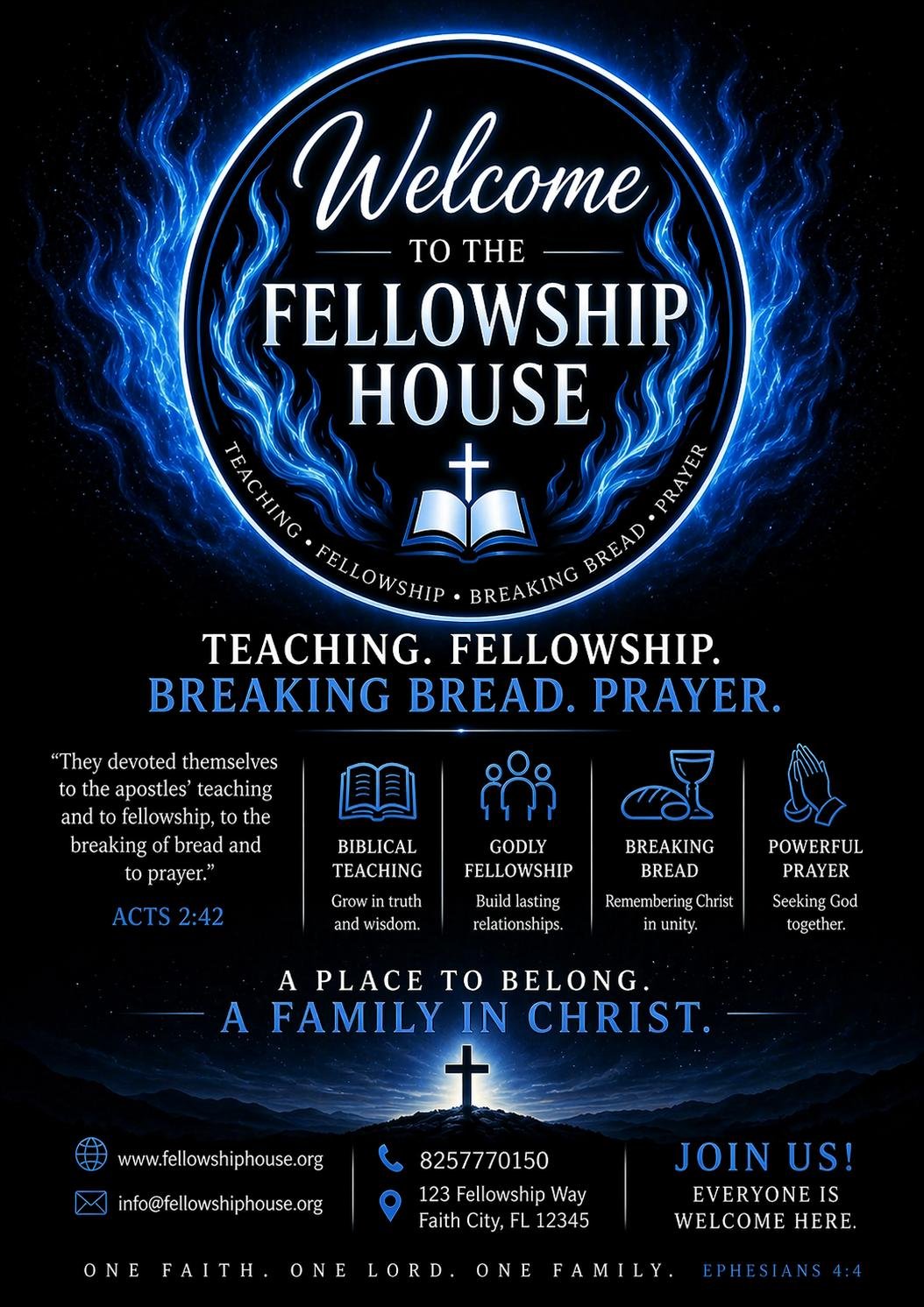 Welcome to The Fellowship House — Teaching, Fellowship, Breaking Bread, Prayer